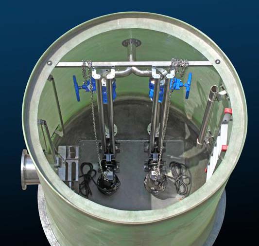 【雨水收集器】玻璃钢预制泵站的特点示意图
